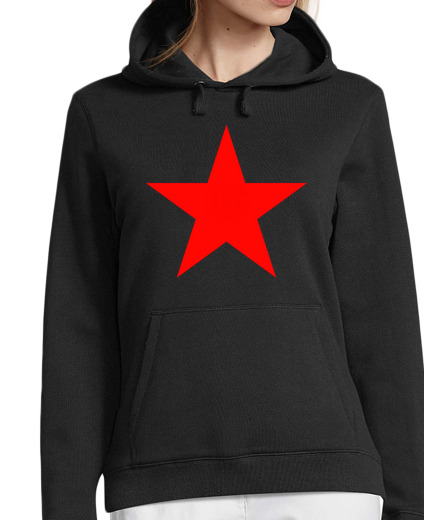 Sweat-shirt À Capuche Pour Femme étoile rouge