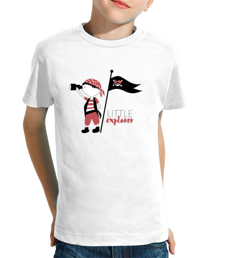 T-shirt bambino manica corta little esploratore pi topo