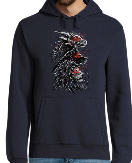 Sweat-shirt À Capuche Pour Homme Dragon Wolf Lion