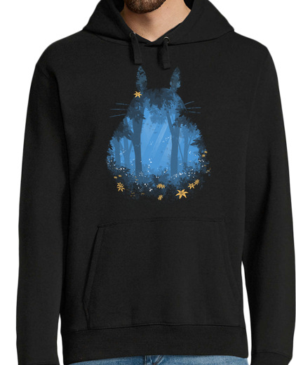 Sweat-shirt À Capuche Pour Homme bleu totoro