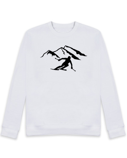 Sweat Unisexe montagnes de ski alpin