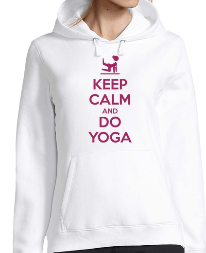 Sweat-shirt À Capuche Pour Femme keep calm and fais du yoga