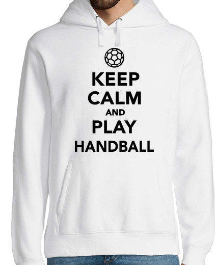 Sweat-shirt À Capuche Pour Homme Reste calme et joue au handball