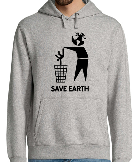 Sweat-shirt À Capuche Pour Homme Save Earth