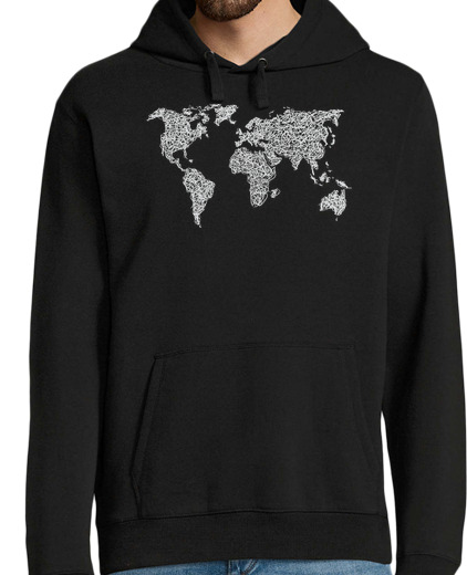 Sweat-shirt À Capuche Pour Homme map