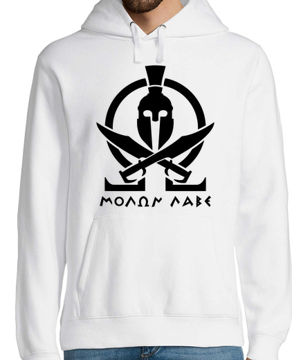 Sweat-shirt À Capuche Pour Homme t-shirt molon labe mod17