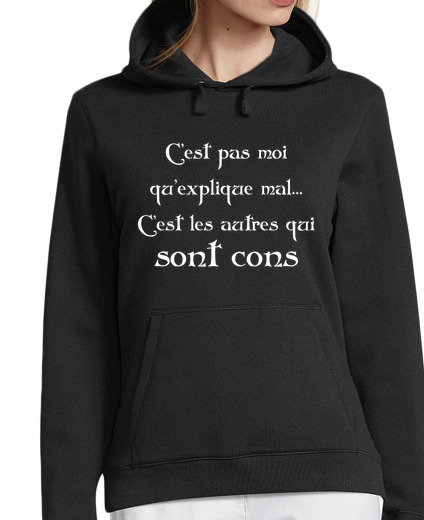 Sweat-shirt À Capuche Pour Femme C est pas moi kaamelott