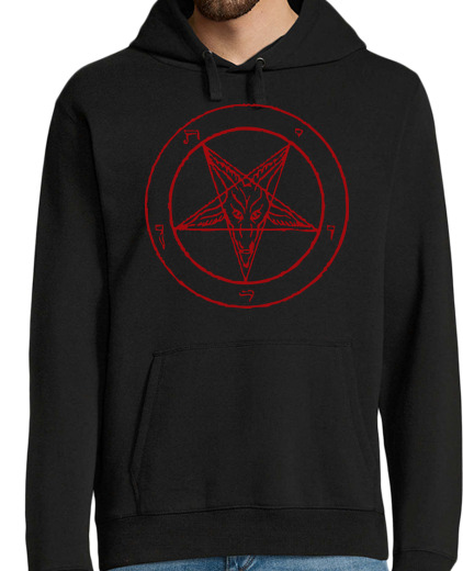 Sweat-shirt À Capuche Pour Homme baphomet