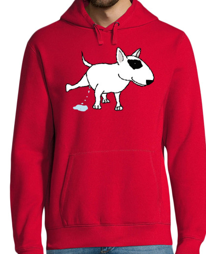 Sweat-shirt À Capuche Pour Homme bull terrier pipi