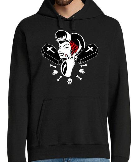 Sweat-shirt À Capuche Pour Homme rockabilly fille