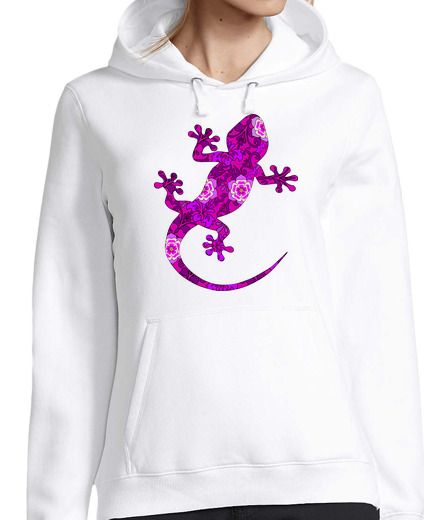 Sweat-shirt À Capuche Pour Femme lézard tatoué