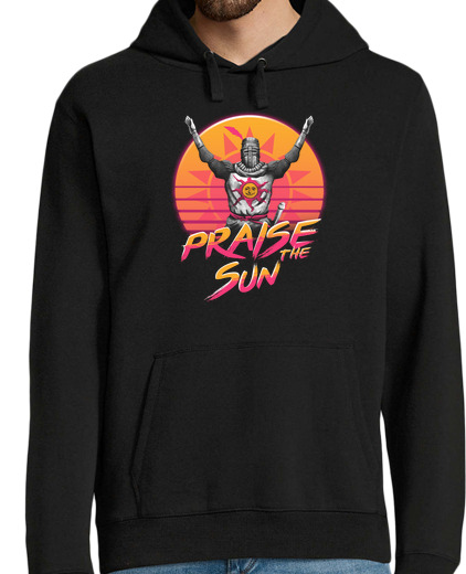 Sweat-shirt À Capuche Pour Homme loue la vague du coucher du soleil