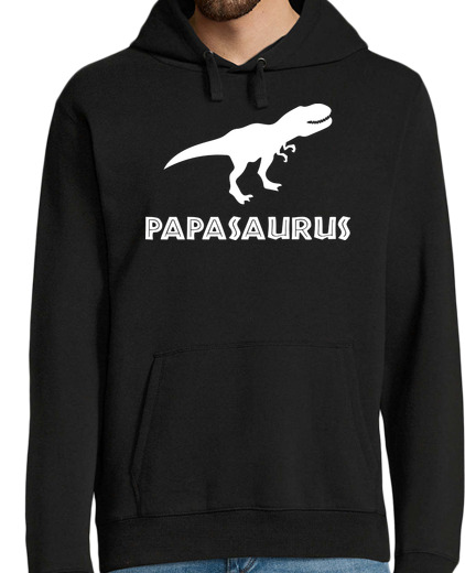 Sweat-shirt À Capuche Pour Homme papasaurus (fond foncé)