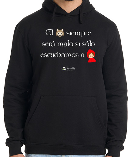 Image of wolf and Little Red Riding Hood (dark b