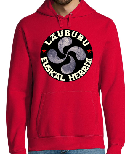 Sweat-shirt À Capuche Pour Homme lauburu euskal herria escudo 3