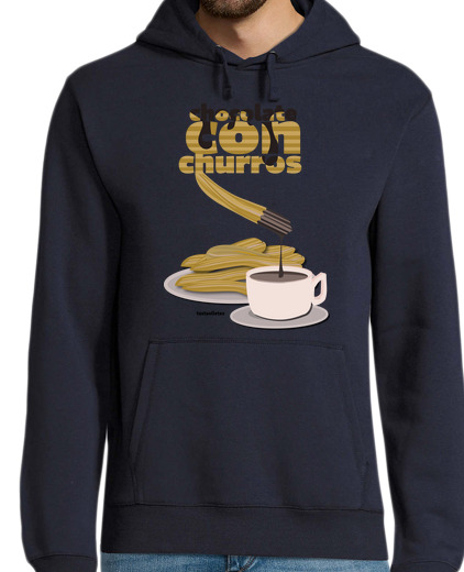 Sweat-shirt À Capuche Pour Homme chocolat avec des churros