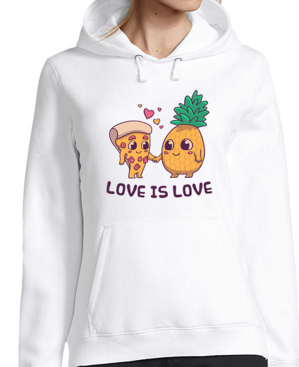 Sweat-shirt À Capuche Pour Femme lgtb love pizza avec sweatshirt ananas