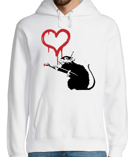 Sweat-shirt À Capuche Pour Homme amour de rat