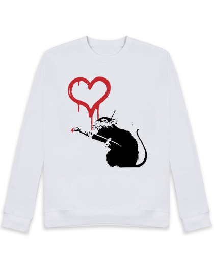 Sudadera Sin Capucha Unisex Rat Love laTostadora