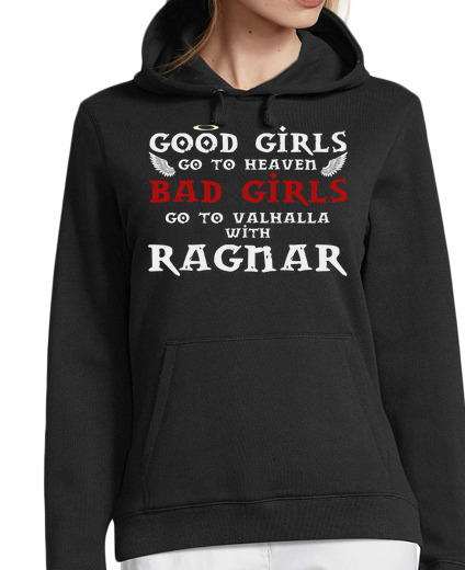 Sweat-shirt À Capuche Pour Femme mauvaises filles avec ragnar