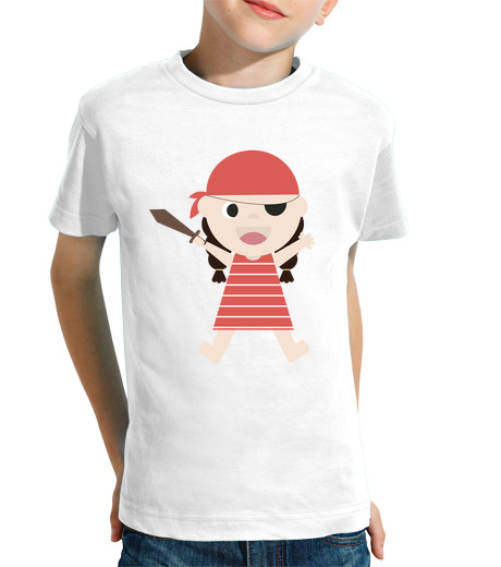 Camiseta Niño Manga Corta Niña pirata laTostadora