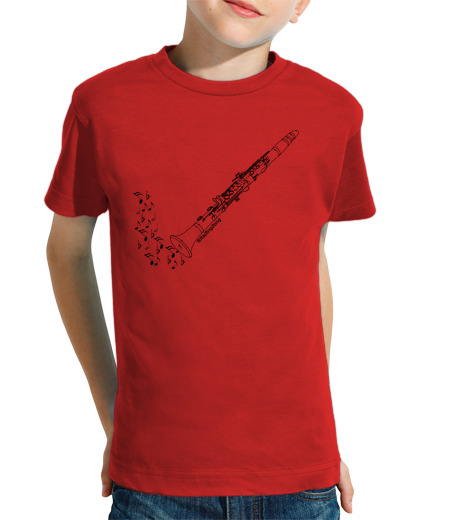 T-shirt bambino manica corta t-shirt clarinetto