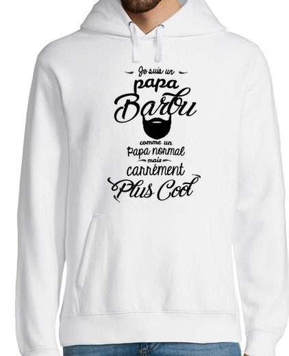 Sweat-shirt À Capuche Pour Homme papa barbu