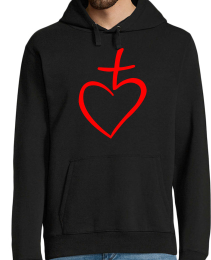 Sweat-shirt À Capuche Pour Homme Cœur de Jésus