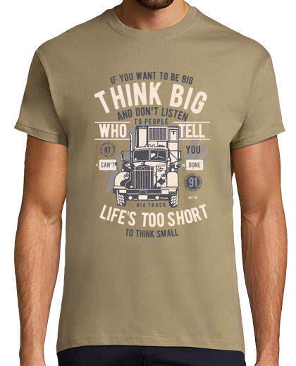 Camiseta Hombre Manga Corta Think Big laTostadora