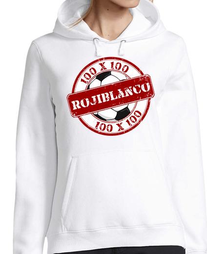 Sweat-shirt À Capuche Pour Femme Atlético de Madrid à Rojiblanco