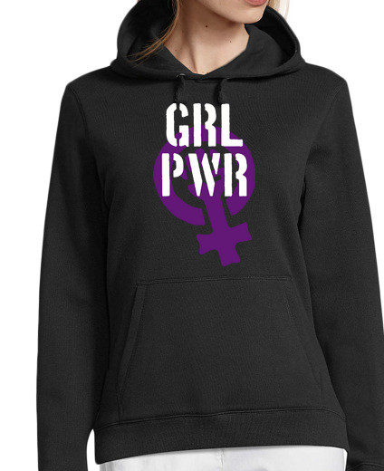 Sweat-shirt À Capuche Pour Femme sweat grl pwr