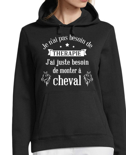 Sweat-shirt À Capuche Pour Femme Pas besoin de thérapie