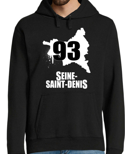 Sweat-shirt À Capuche Pour Homme 93 Seine-Saint-Denis