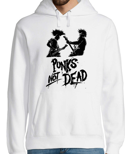 Sweat-shirt À Capuche Pour Homme punks not mort