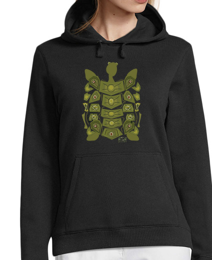 Sweat-shirt À Capuche Pour Femme tortue verte