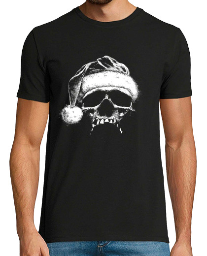 Camiseta Hombre Manga Corta santa claus-calavera-navidad-humor-sarc laTostadora