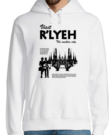 Sweat-shirt À Capuche Pour Homme visite r39lyeh noir