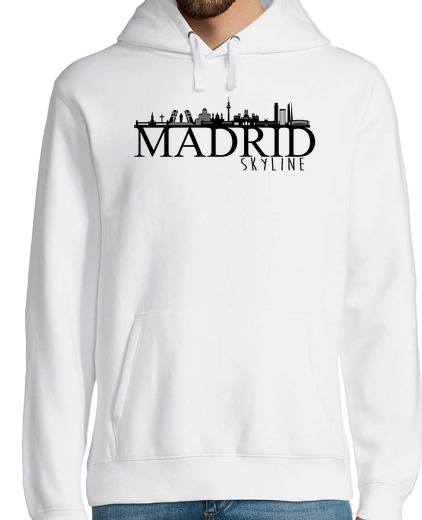 Sweat-shirt À Capuche Pour Homme skyline de madrid