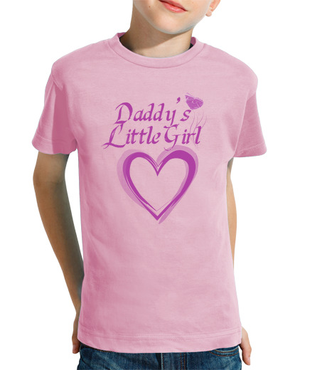 Tee Shirt Pour Enfant Manche Courte Fille de Papa (Daddy's Little Girl)