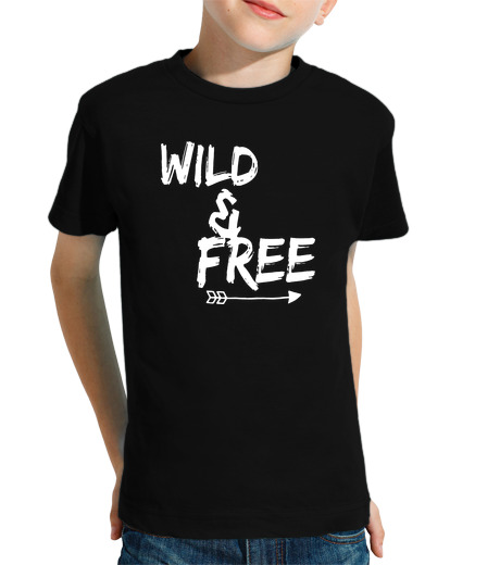 T-shirt bambino manica corta Selvaggio e Libero (Wild and Free)