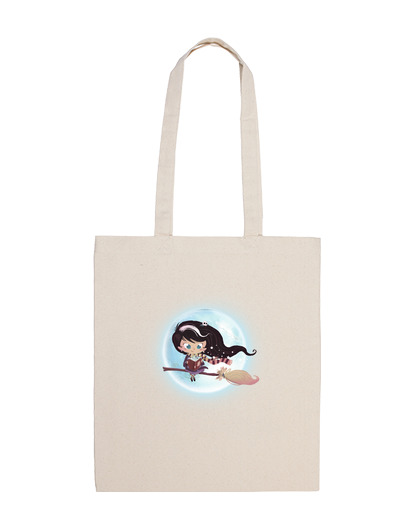 Bolsa De Tela Bruja volando por la Luna laTostadora