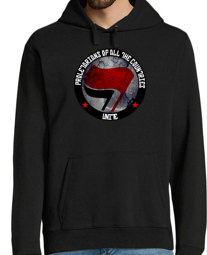 Sweat-shirt À Capuche Pour Homme l'action antifasciste 3 sweat