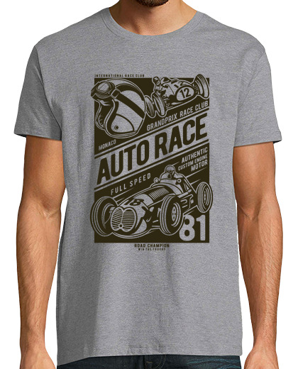 Camiseta Hombre Manga Corta Auto Race laTostadora