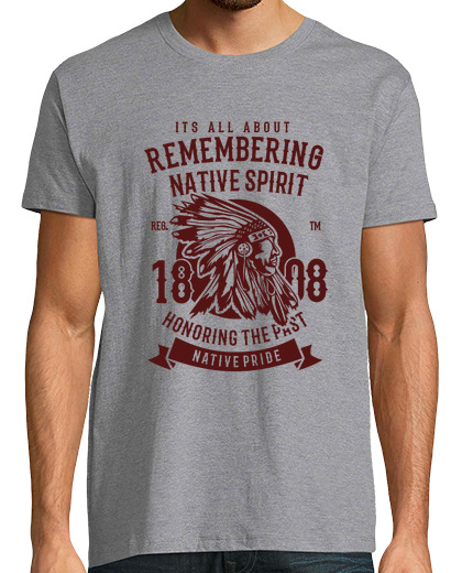 Camiseta Hombre Manga Corta Remembering Native Spirit laTostadora