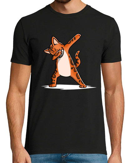 Camiseta Hombre Manga Corta Gato Bengala DAB! laTostadora