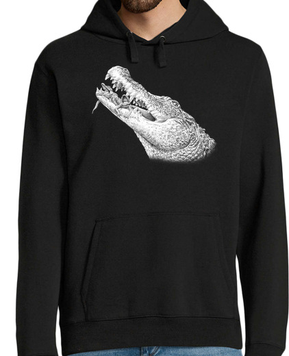 Sweat-shirt À Capuche Pour Homme crocodile avec chiots