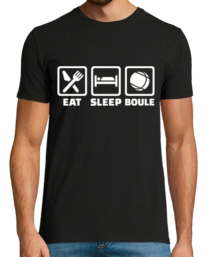 Camiseta Hombre Manga Corta comer boule sueño laTostadora