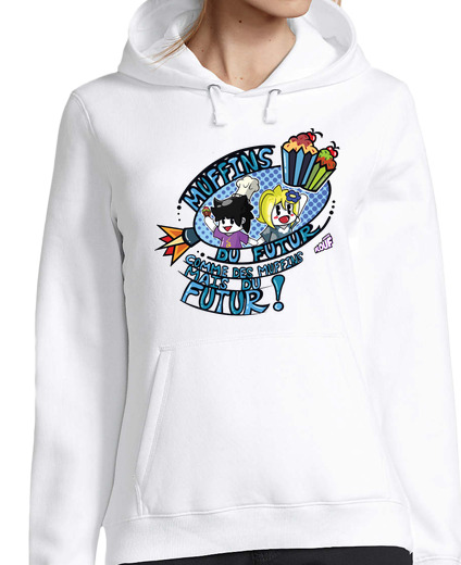 Sweat-shirt À Capuche Pour Femme Muffins du Futur par Mr. Tony - HODDIE Femme