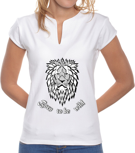 Image of t shirt born to be wild wild woman