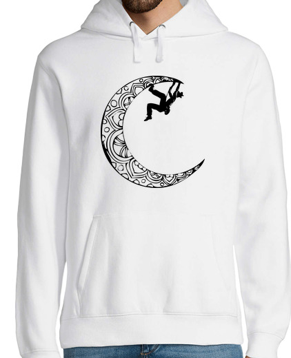 Sweat-shirt À Capuche Pour Homme grimpeur sur la lune